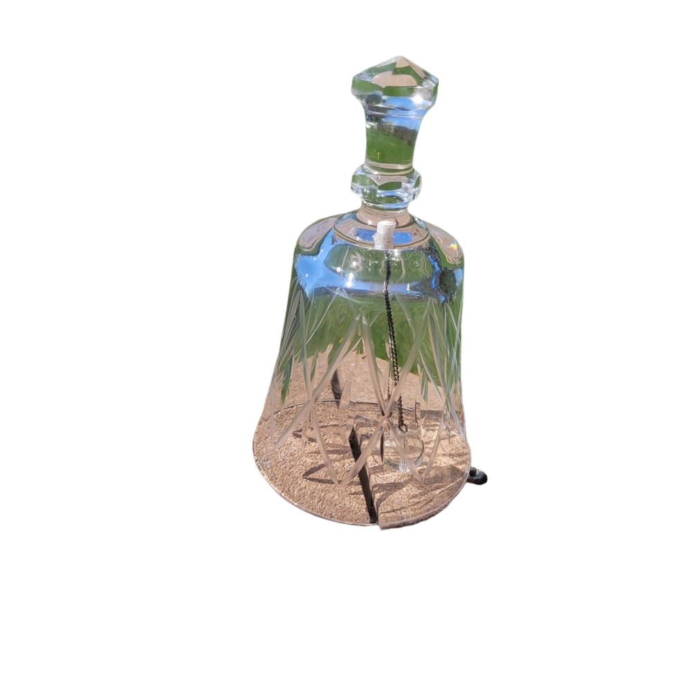 Vintage Val St Lambert Crystal hand Bell